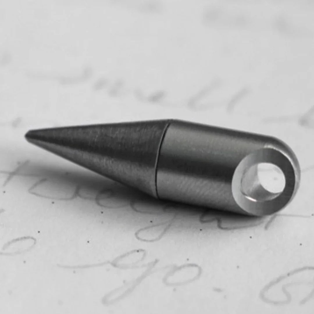 Compact titanium everyday carry tool on handwritten paper, Gear Carry accessory